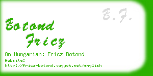 botond fricz business card